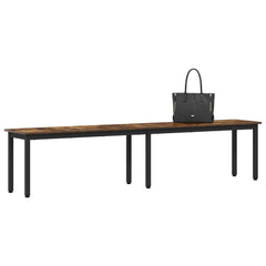 vidaXL Bench Smoke Oak 200 x 35 x 45 cm Engineered Wood 3