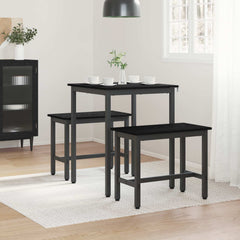 vidaXL Dining Tables 60 x 60 x 75 cm Engineered Wood Black Oak Square 4