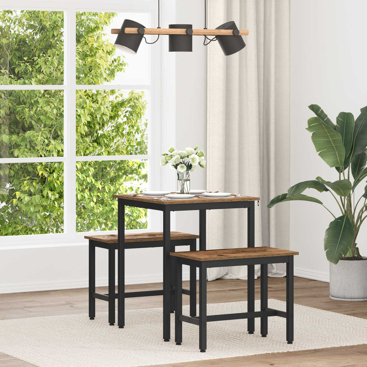 vidaXL Dining Tables Engineered Wood Old Wood