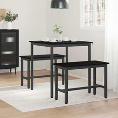 vidaXL Dining Tables 70 x 70 x 75 cm Engineered Wood Black Oak Square 4