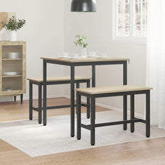 vidaXL Dining Tables 70 x 70 x 75 cm Engineered Wood Sonoma Oak Square 4