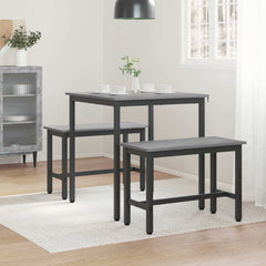 vidaXL Dining Tables 70 x 70 x 75 cm Engineered Wood Grey Sonoma 4
