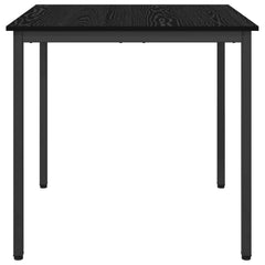 vidaXL Dining Tables 80 x 80 x 75 cm Engineered Wood Black Oak Square 6