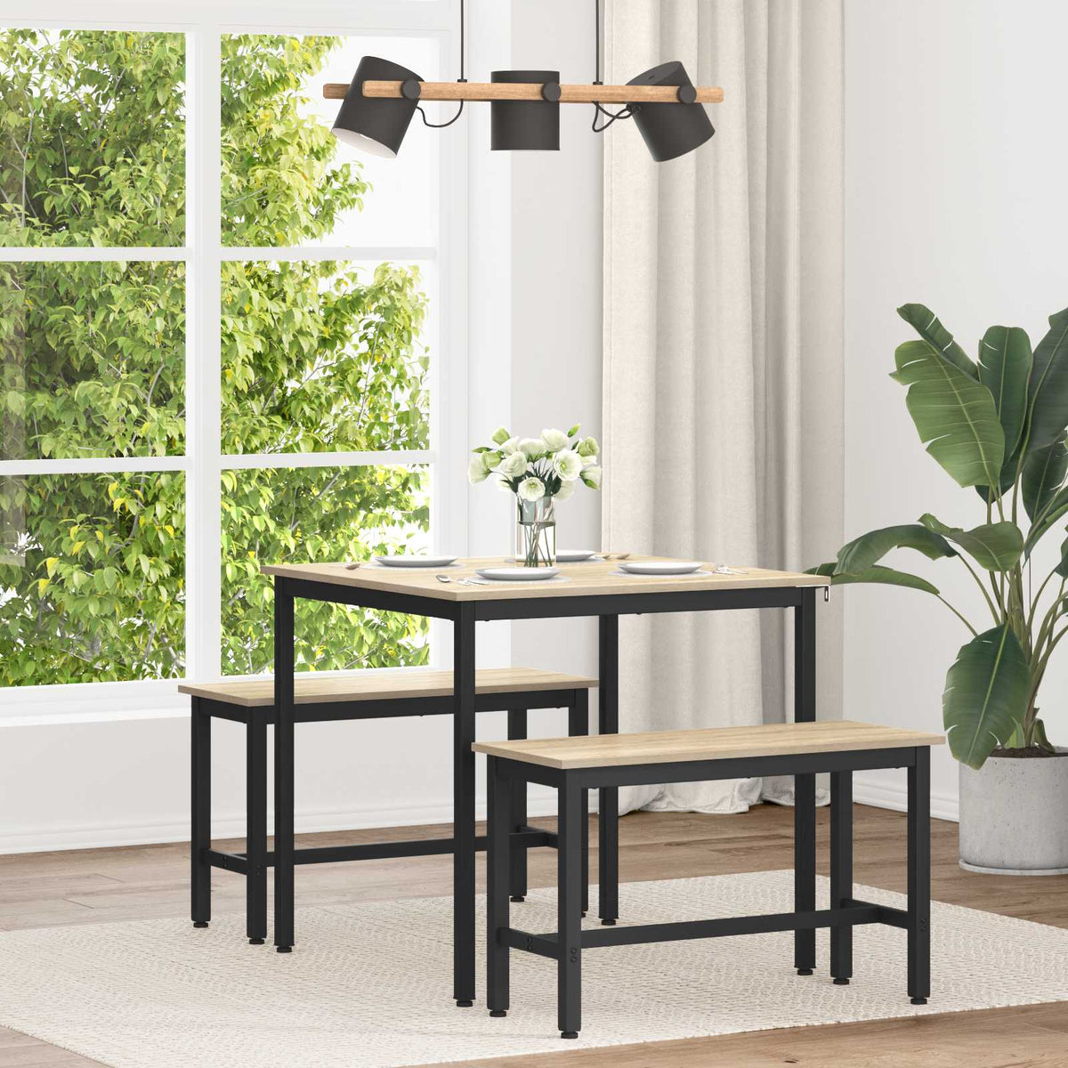 vidaXL Dining Tables Engineered Wood Sonoma Oak