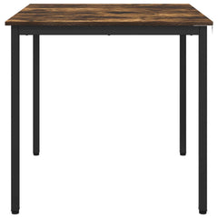 vidaXL Dining Tables 80 x 80 x 75 cm Engineered Wood Smoked Oak Square 5