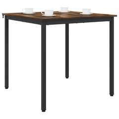 vidaXL Dining Tables 80 x 80 x 75 cm Engineered Wood Smoked Oak Square 3
