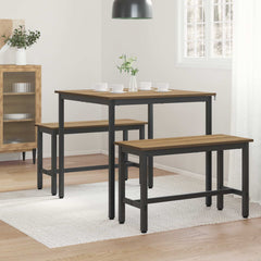 vidaXL Dining Tables 80 x 80 x 75 cm Engineered Wood Artisan Oak 4