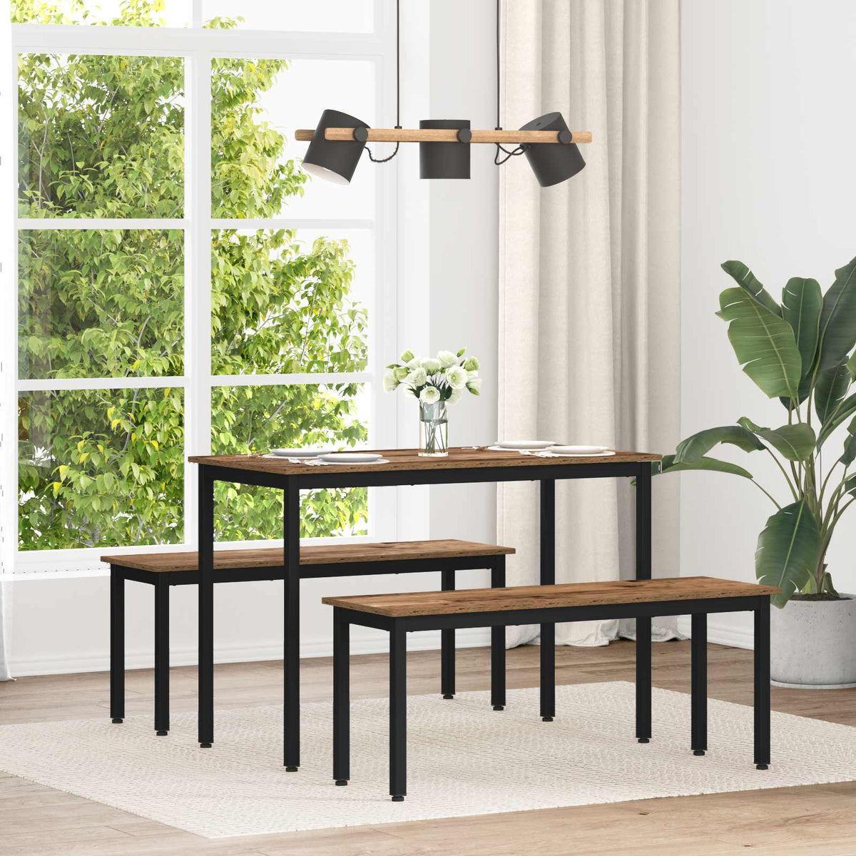 vidaXL Dining Tables Engineered Wood Old Wood