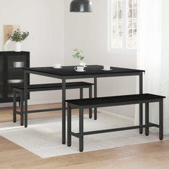 vidaXL Dining Tables 110 x 110 x 75 cm Engineered Wood Black Oak 4