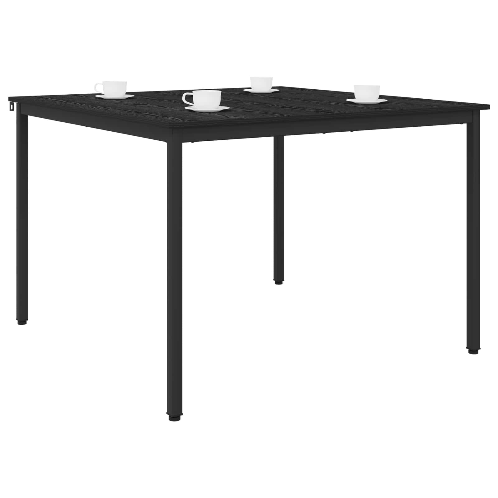vidaXL Dining Tables 110 x 110 x 75 cm Engineered Wood Black Oak 3