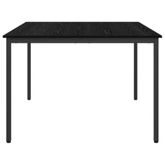 vidaXL Dining Tables 110 x 110 x 75 cm Engineered Wood Black Oak 6