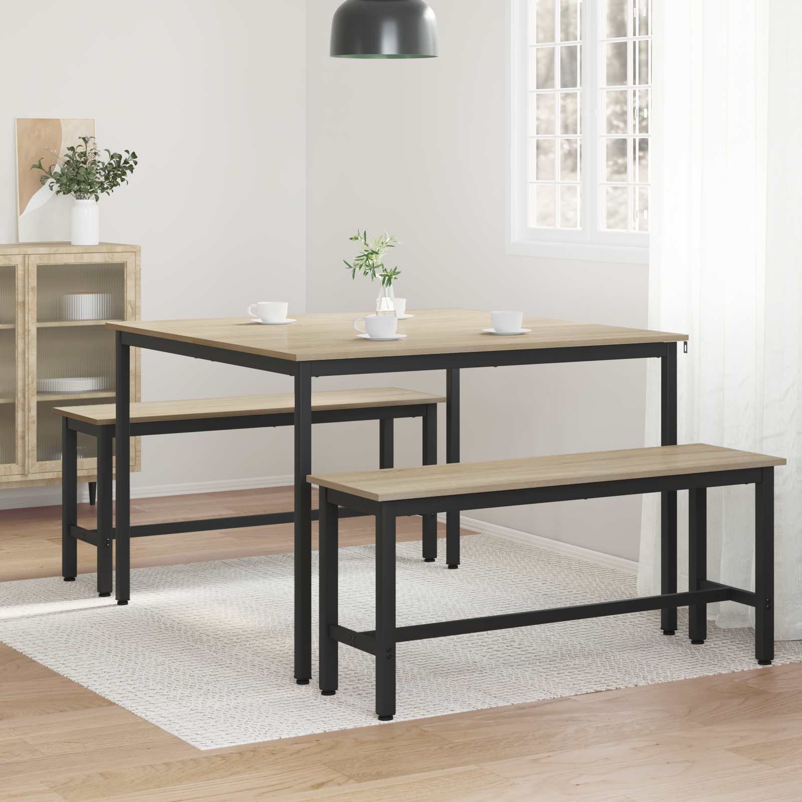 vidaXL Dining Tables 110 x 110 x 75 cm Engineered Wood Sonoma Oak 4