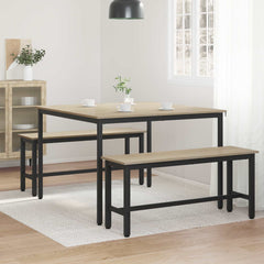 vidaXL Dining Tables 110 x 110 x 75 cm Engineered Wood Sonoma Oak 4