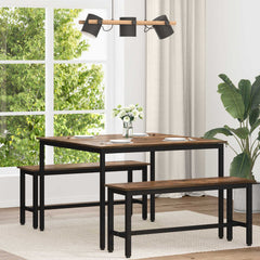 vidaXL Dining Tables 110 x 110 x 75 cm Engineered Wood Smoked Oak 1