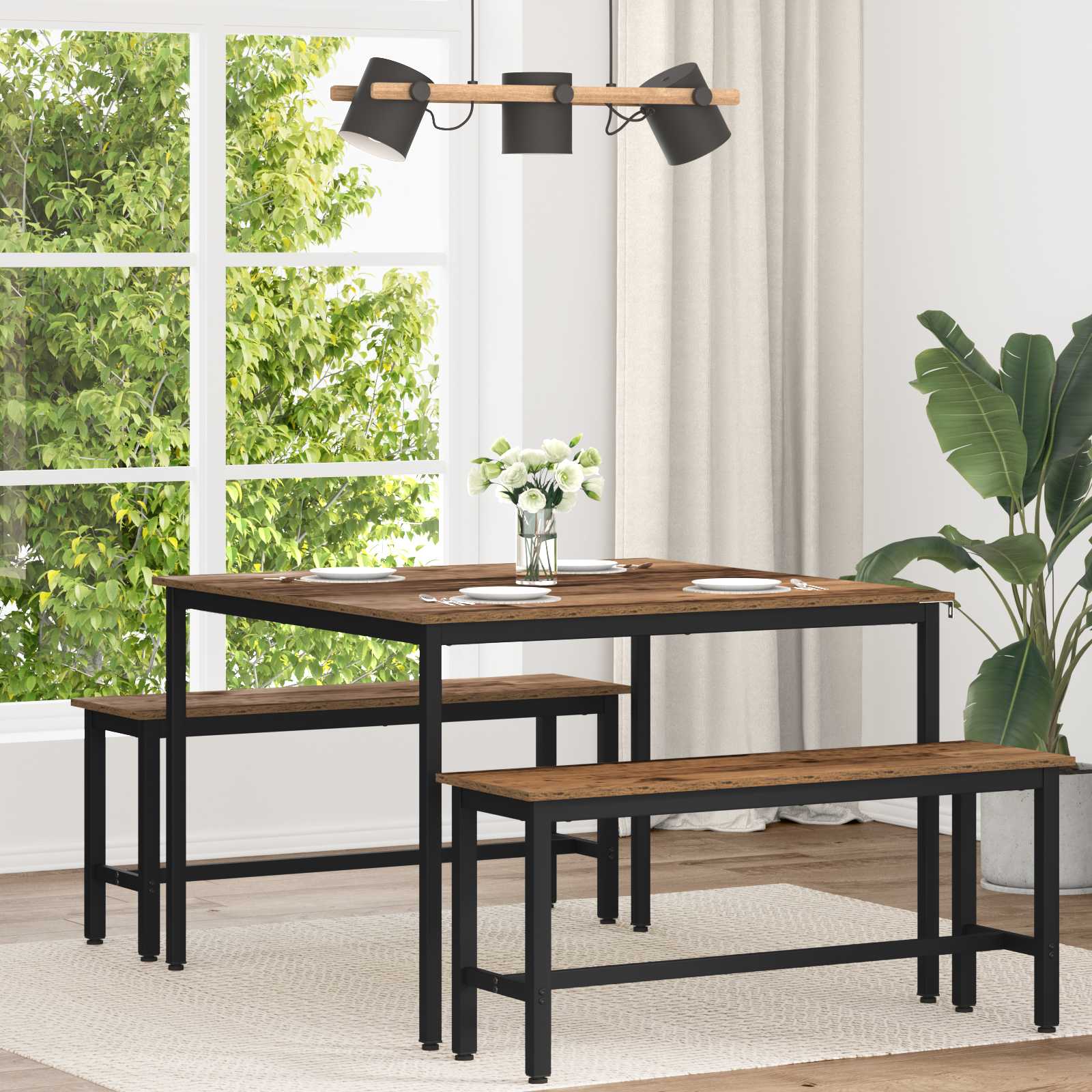 vidaXL Dining Tables 110 x 110 x 75 cm Engineered Wood Oak Wood 1