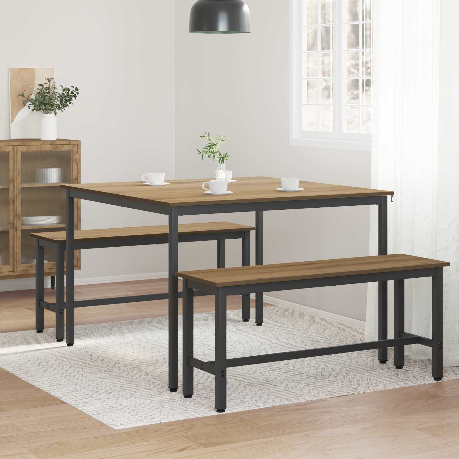 vidaXL Dining Tables 110 x 110 x 75 cm Engineered Wood Artisan Oak 4
