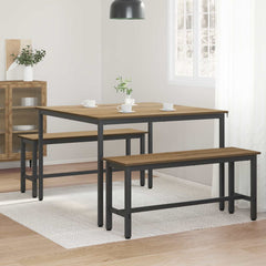 vidaXL Dining Tables 110 x 110 x 75 cm Engineered Wood Artisan Oak 4