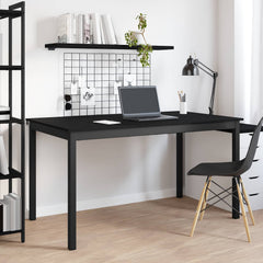 vidaXL Dining Tables 140 x 80 x 75 cm Engineered Wood Black Oak 4