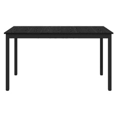 vidaXL Dining Tables 140 x 80 x 75 cm Engineered Wood Black Oak 5