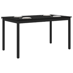 vidaXL Dining Tables 140 x 80 x 75 cm Engineered Wood Black Oak 3
