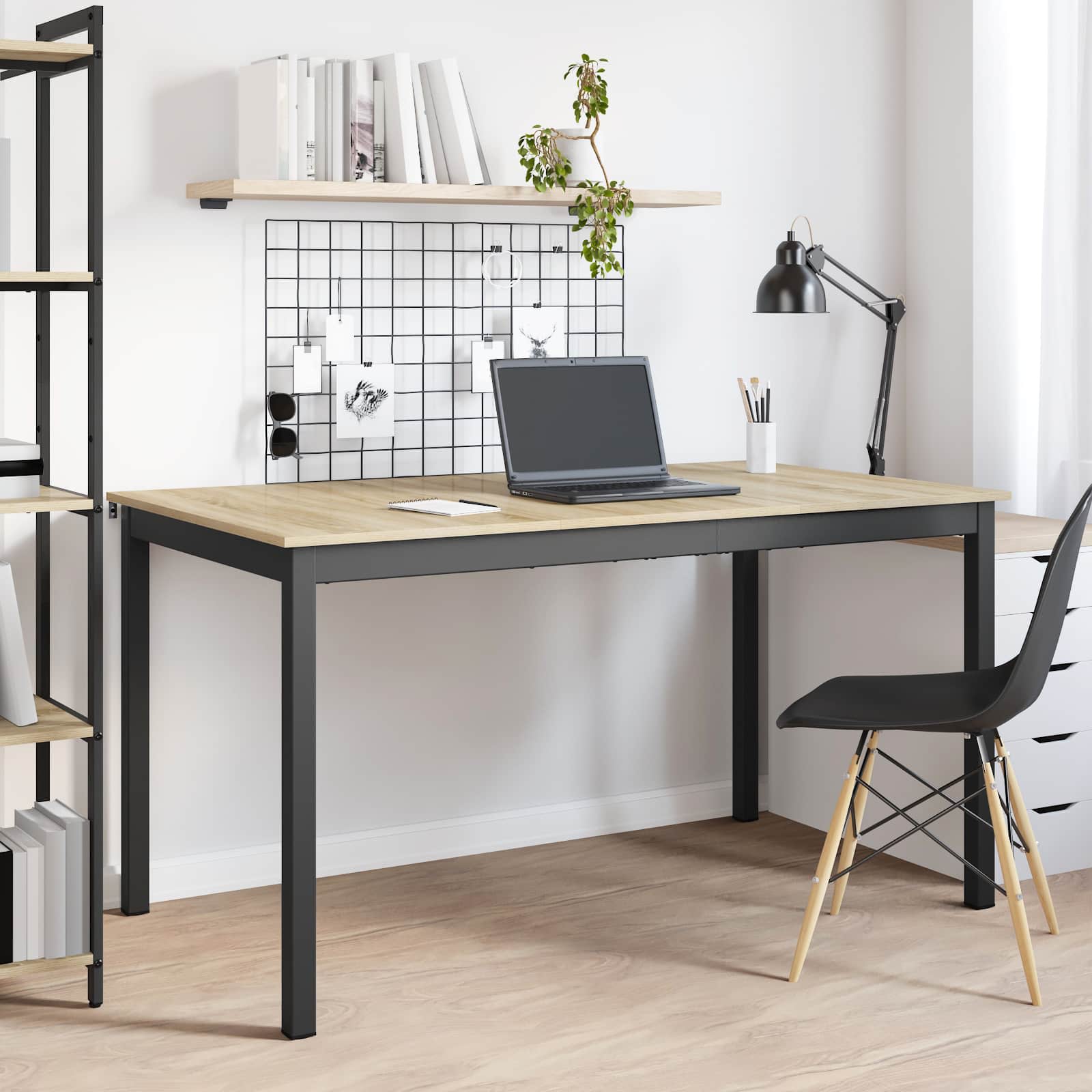 vidaXL Dining Tables 140 x 80 x 75 cm Engineered Wood Sonoma Oak 4