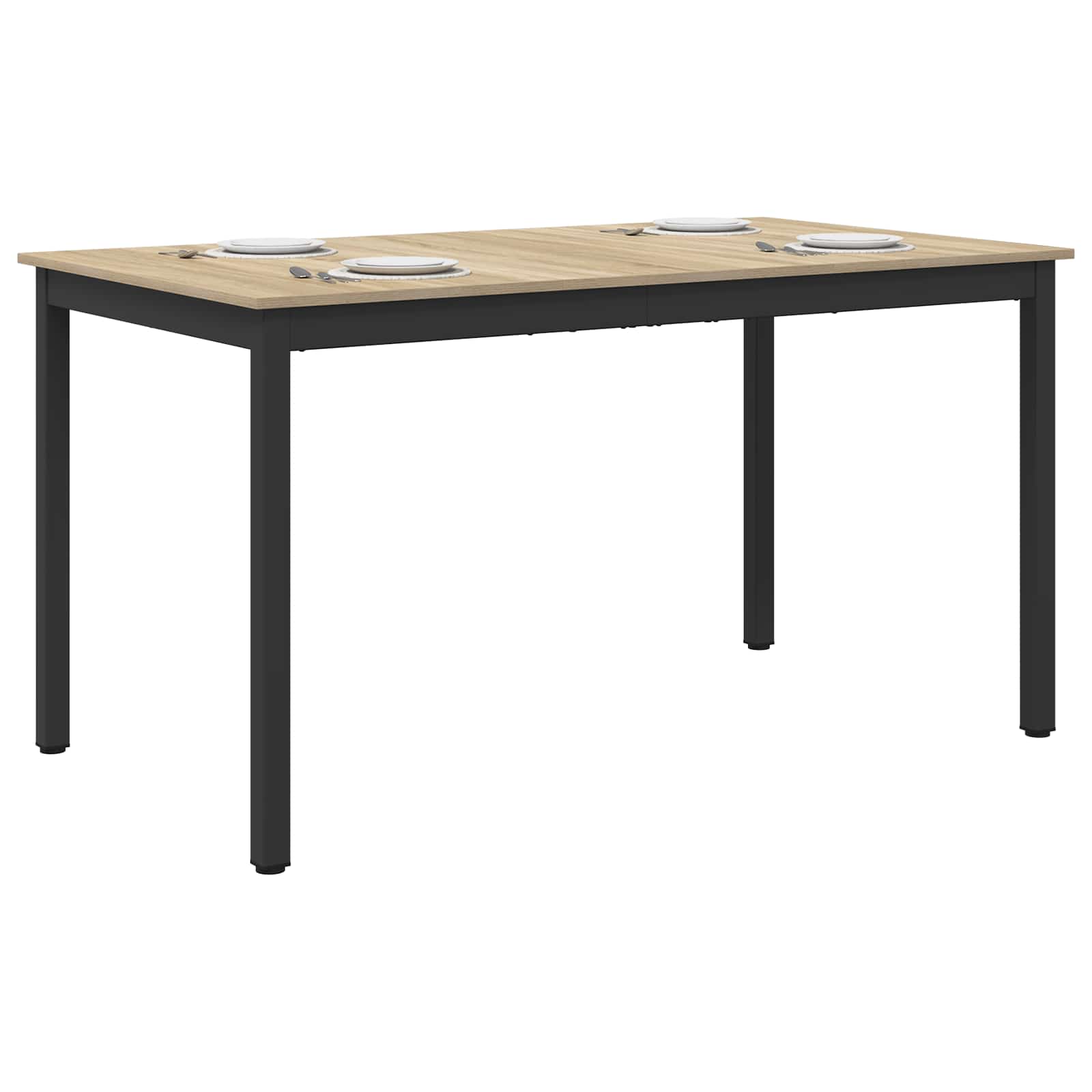 vidaXL Dining Tables 140 x 80 x 75 cm Engineered Wood Sonoma Oak 3