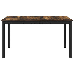vidaXL Dining Tables 140 x 80 x 75 cm Engineered Wood Smoked Oak 5