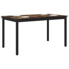 vidaXL Dining Tables 140 x 80 x 75 cm Engineered Wood Smoked Oak 3