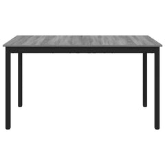 vidaXL Dining Tables 140 x 80 x 75 cm Engineered Wood Grey Sonoma 5
