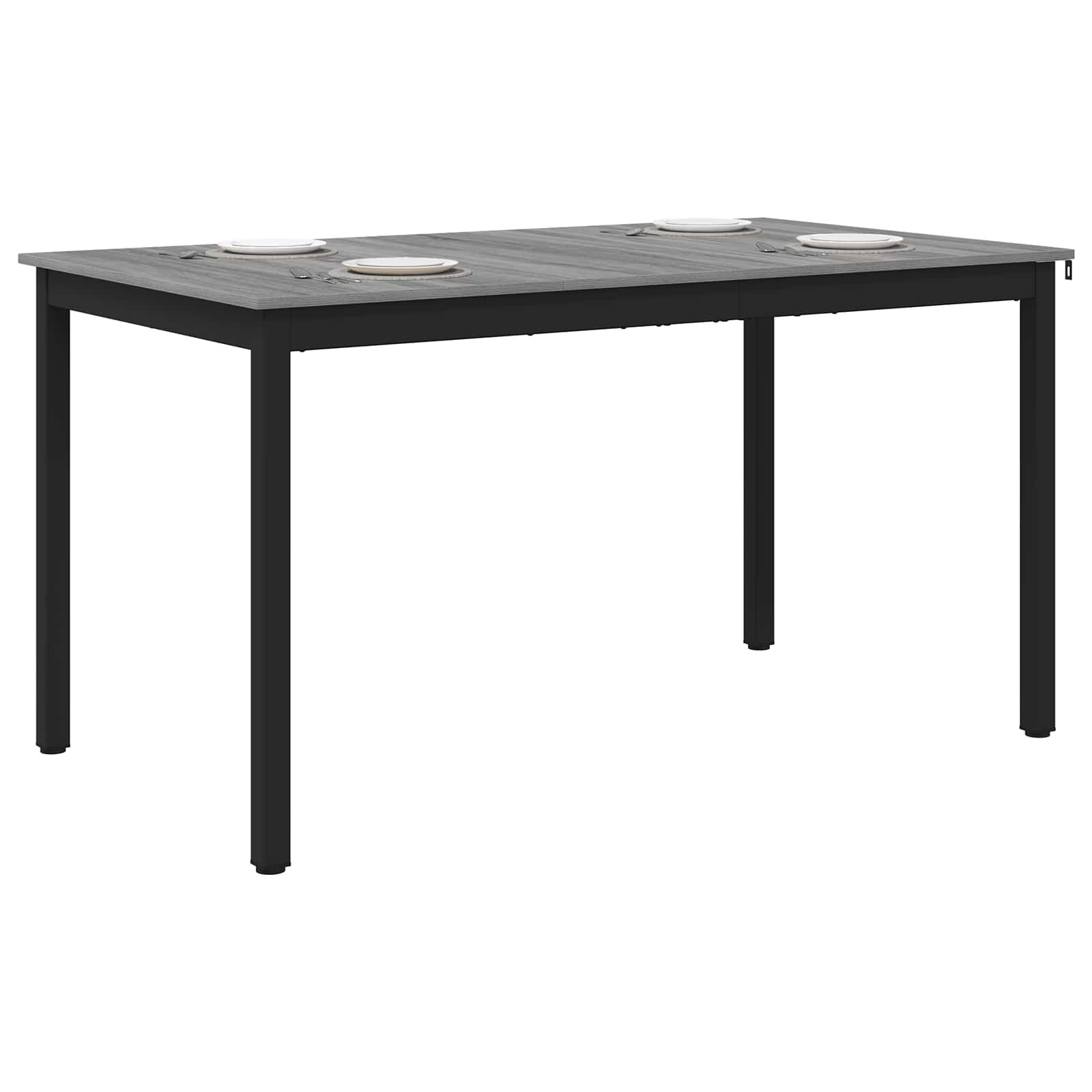 vidaXL Dining Tables 140 x 80 x 75 cm Engineered Wood Grey Sonoma 3