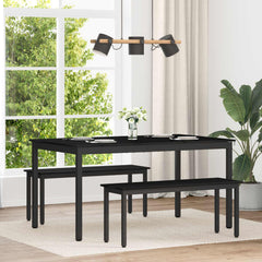 vidaXL Dining Tables Engineered Wood Black Oak