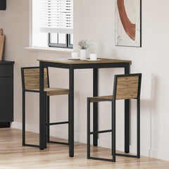 vidaXL Standing Bar Table Engineered Wood Square 1