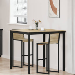 vidaXL Standing Bar Table Engineered Wood Square 1