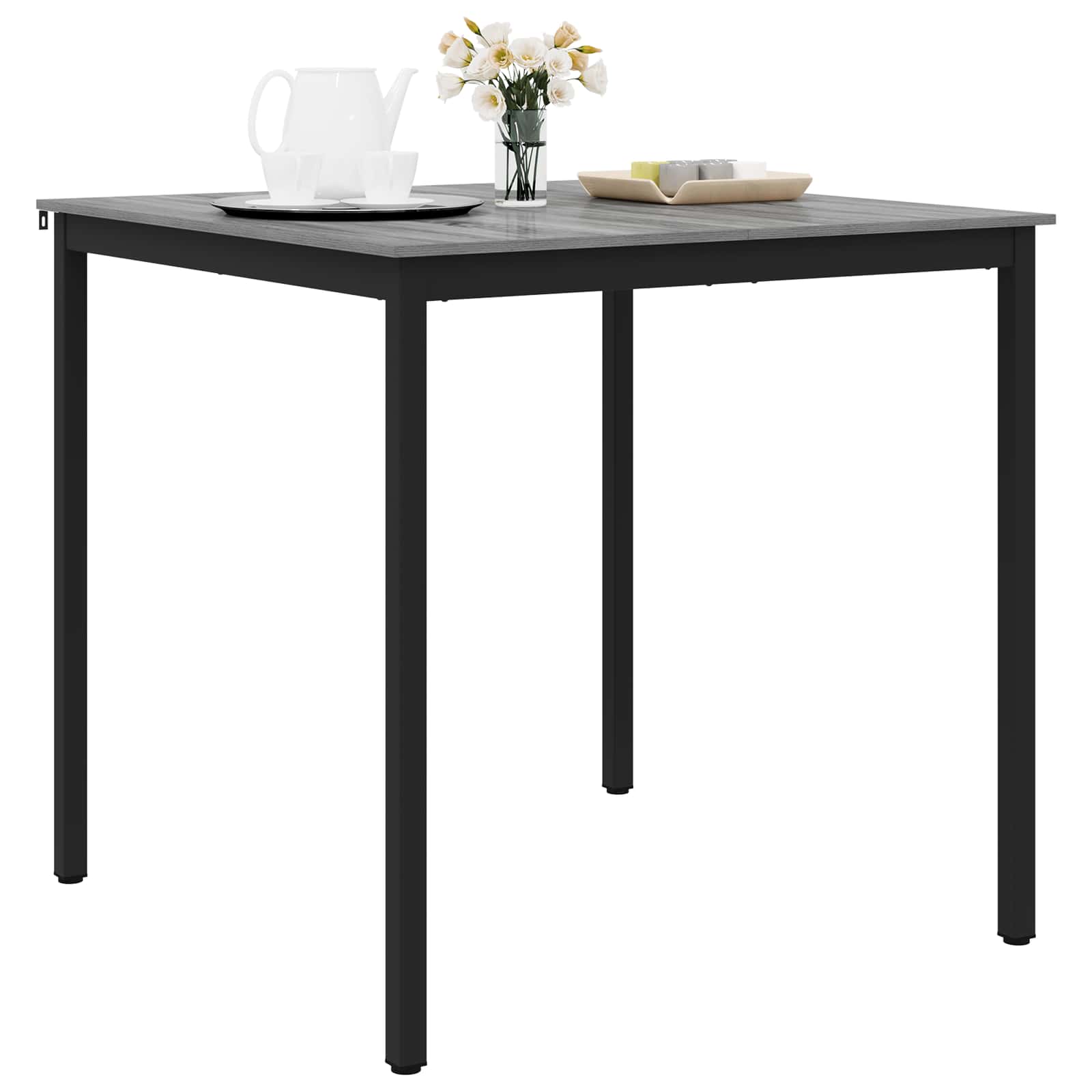 vidaXL Standing Bar Table Engineered Wood Square 3