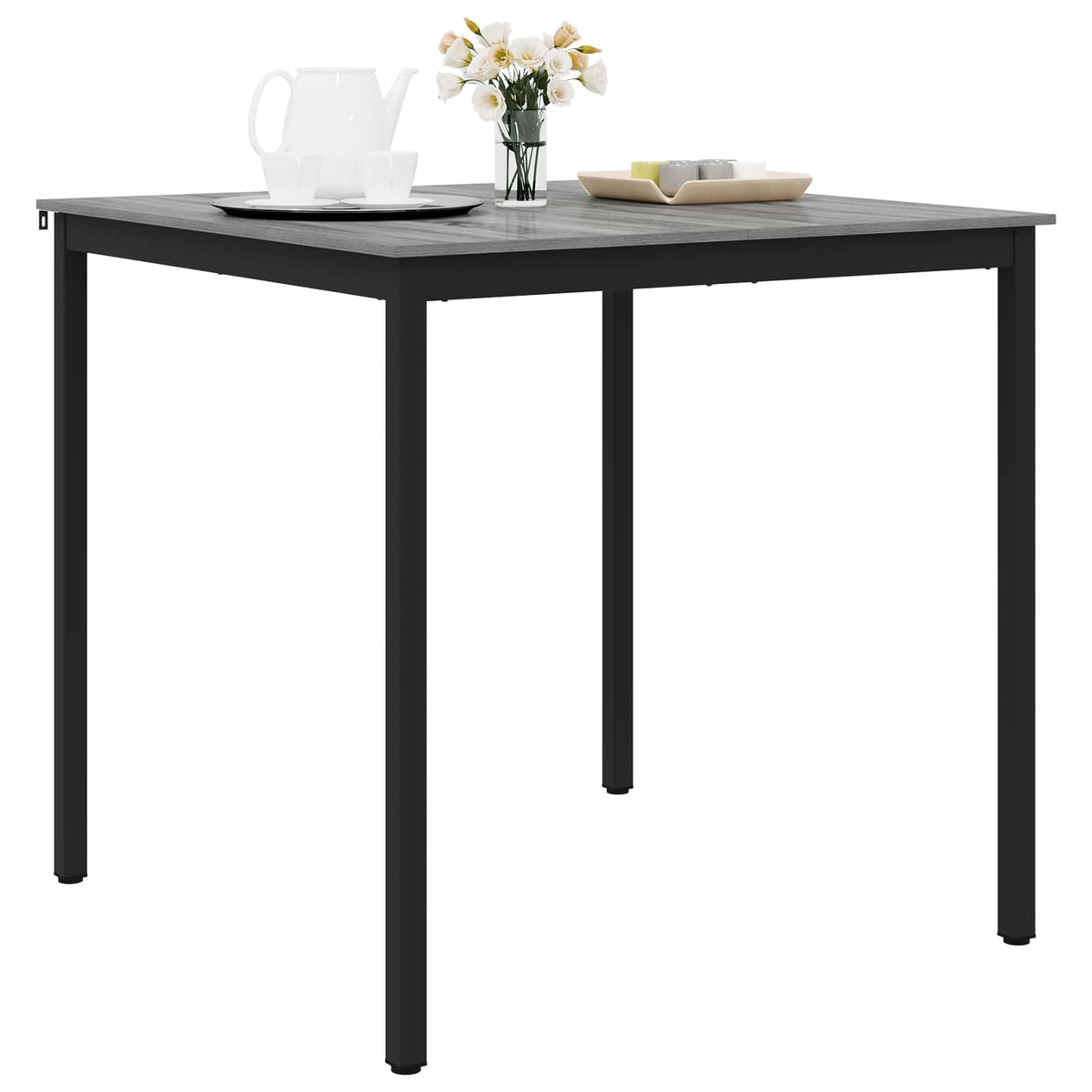Standing Bar Table Engineered Wood Square Grey sonoma 110 cm 110 cm