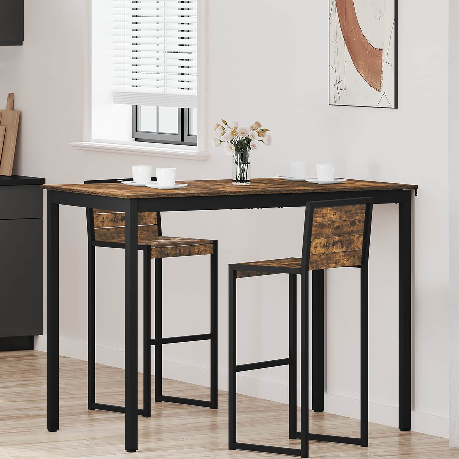 vidaXL Standing Bar Table Engineered Wood Rectangular 1