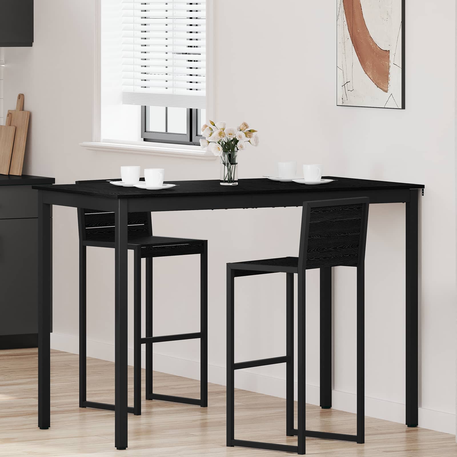 vidaXL Standing Bar Table Engineered Wood Rectangular 1