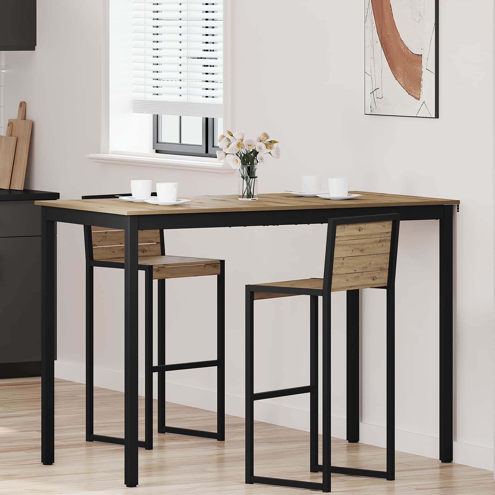 vidaXL Standing Bar Table Engineered Wood Rectangular 1