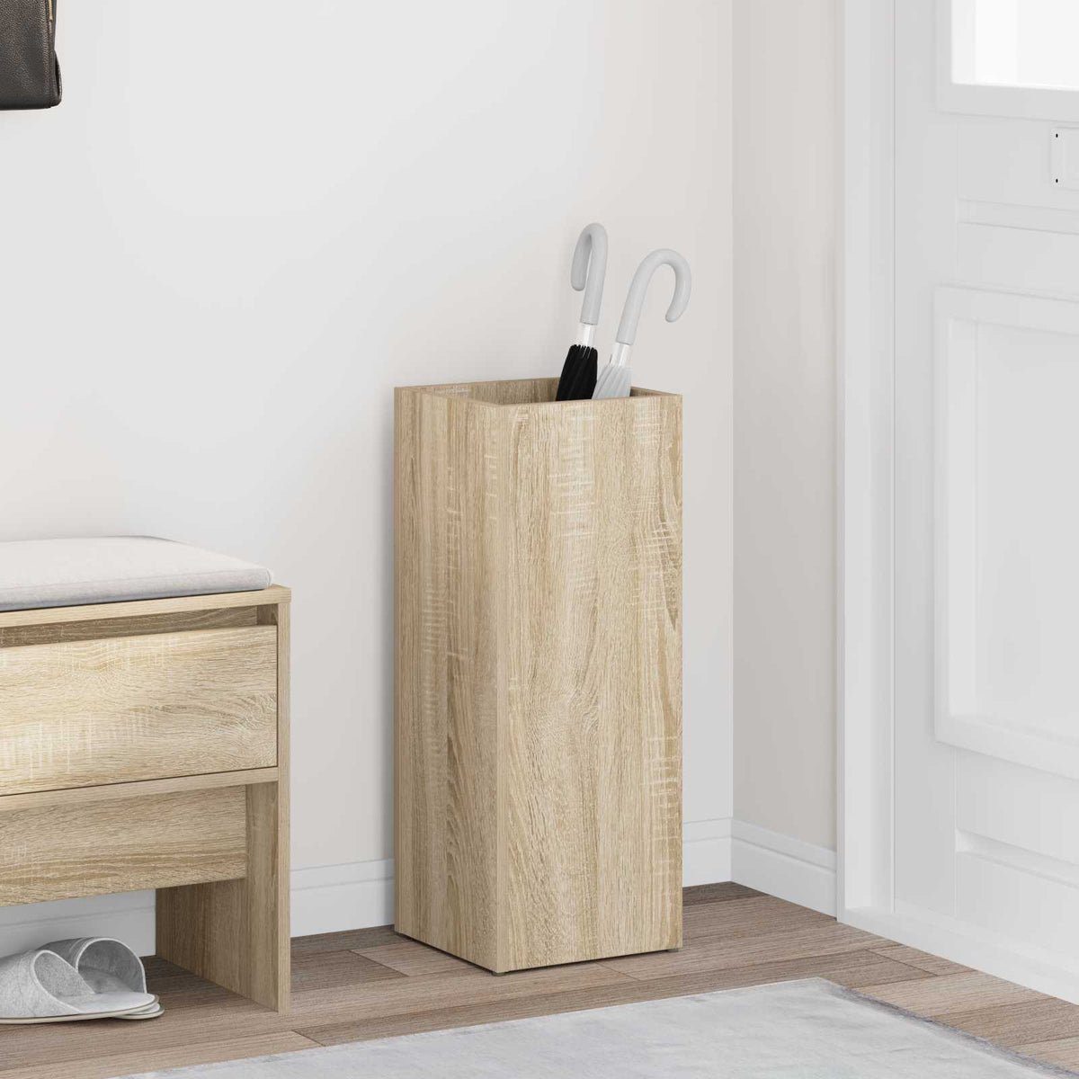 vidaXL Umbrella Stand Sonoma Oak 25 x 24.5 x 64 cm Engineered Wood 1