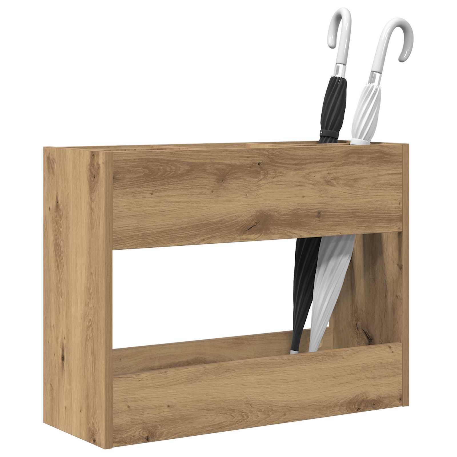 vidaXL Umbrella Stand Artisan Oak 65 x 24 x 50 cm Engineered Wood 3