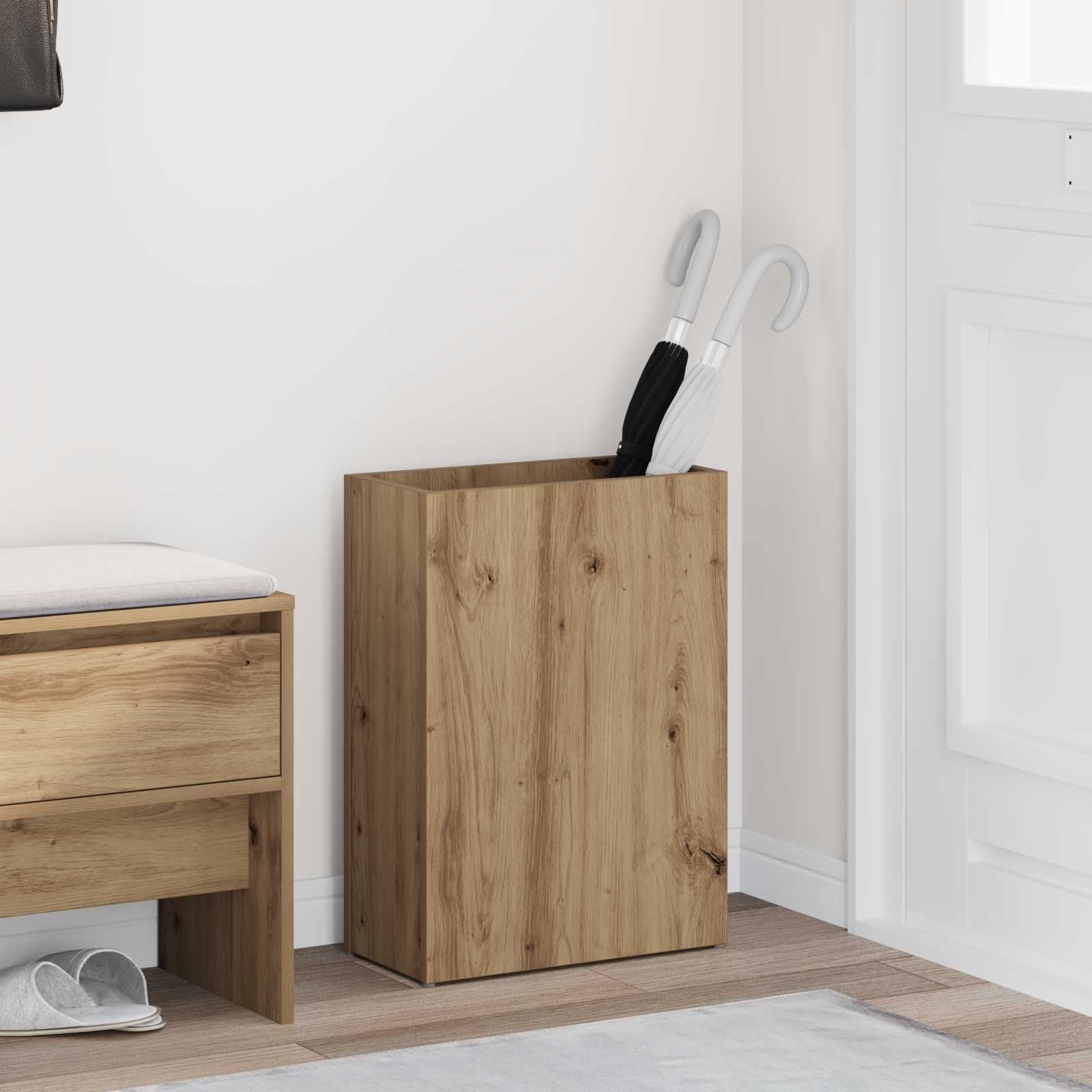 vidaXL Umbrella Stand Artisan Oak 40 x 20 x 55.5 cm Engineered Wood 1