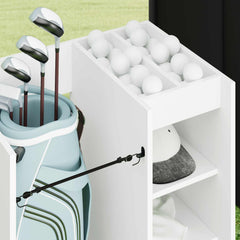 Golf Cabinet with Wheel Plain 65 x 45 x 98 cm White