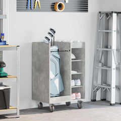 Golf Cabinet with Wheel Plain 65 x 45 x 98 cm Concrete grey