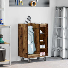 Golf Cabinet with Wheel Plain 65 x 45 x 98 cm Old wood
