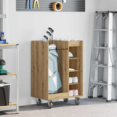 Golf Cabinet with Wheel Plain 65 x 45 x 98 cm Artisan oak