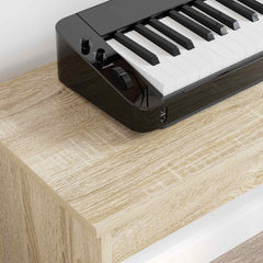 vidaXL Keyboard Stand Sonoma Oak 100 x 32 x 64 cm Engineered Wood 4