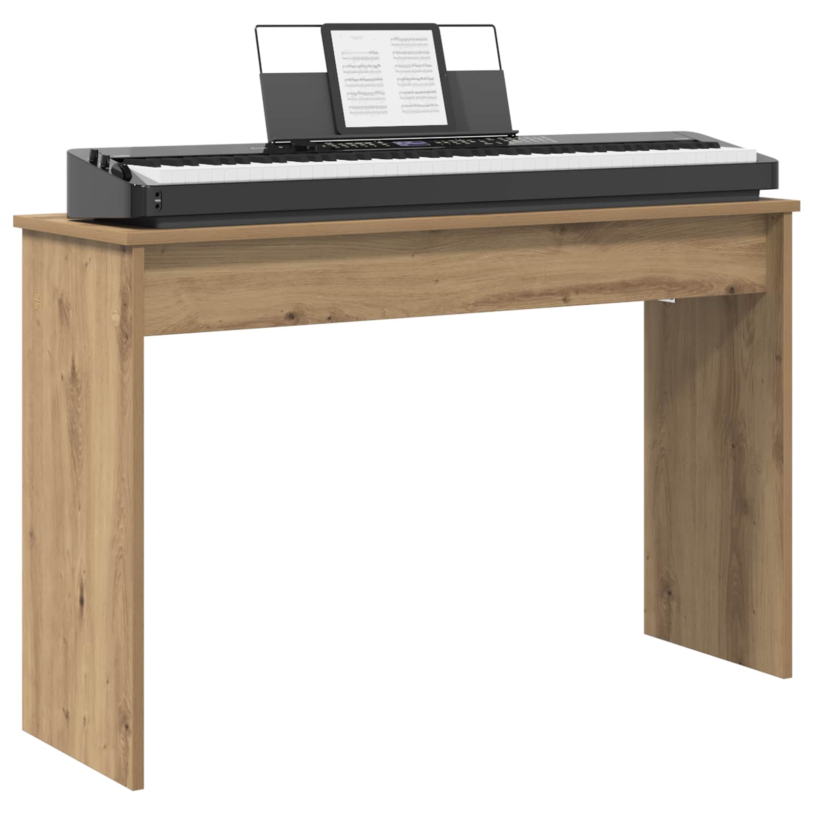 vidaXL Keyboard Stand Artisan Oak 100 x 32 x 64 cm Engineered Wood 3
