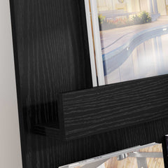 vidaXL Magazine Rack Black Oak 51 x 11 x 102 cm Engineered Wood 4