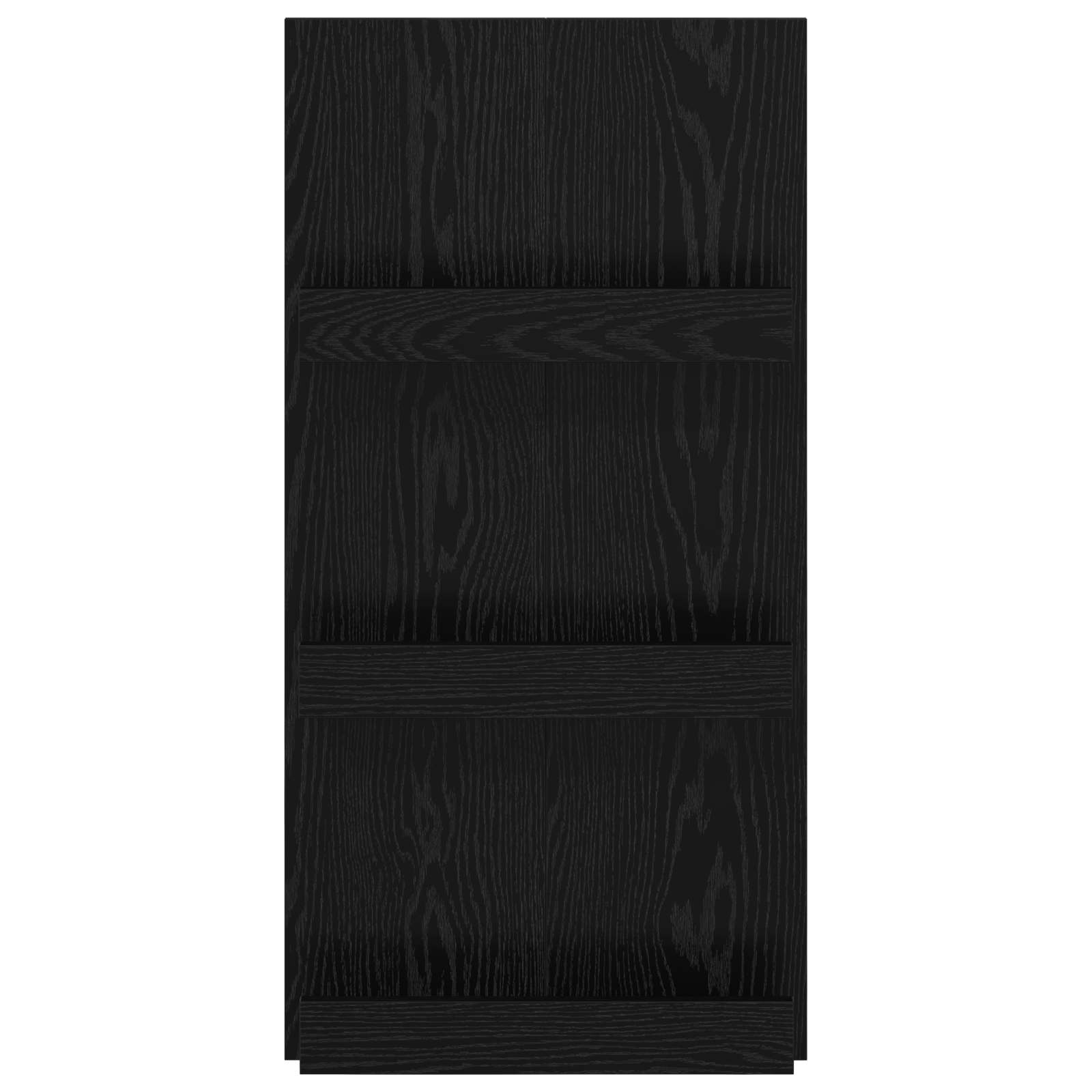 vidaXL Magazine Rack Black Oak 51 x 11 x 102 cm Engineered Wood 5