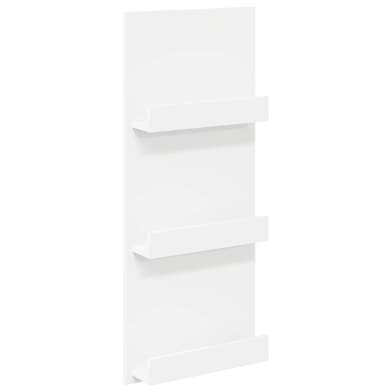 vidaXL Magazine Rack with Shelf White 43 x 11 x 102 cm Engineered Wood 2